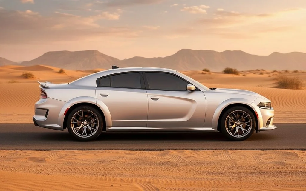 Dodge Charger 2022 Silver side profile