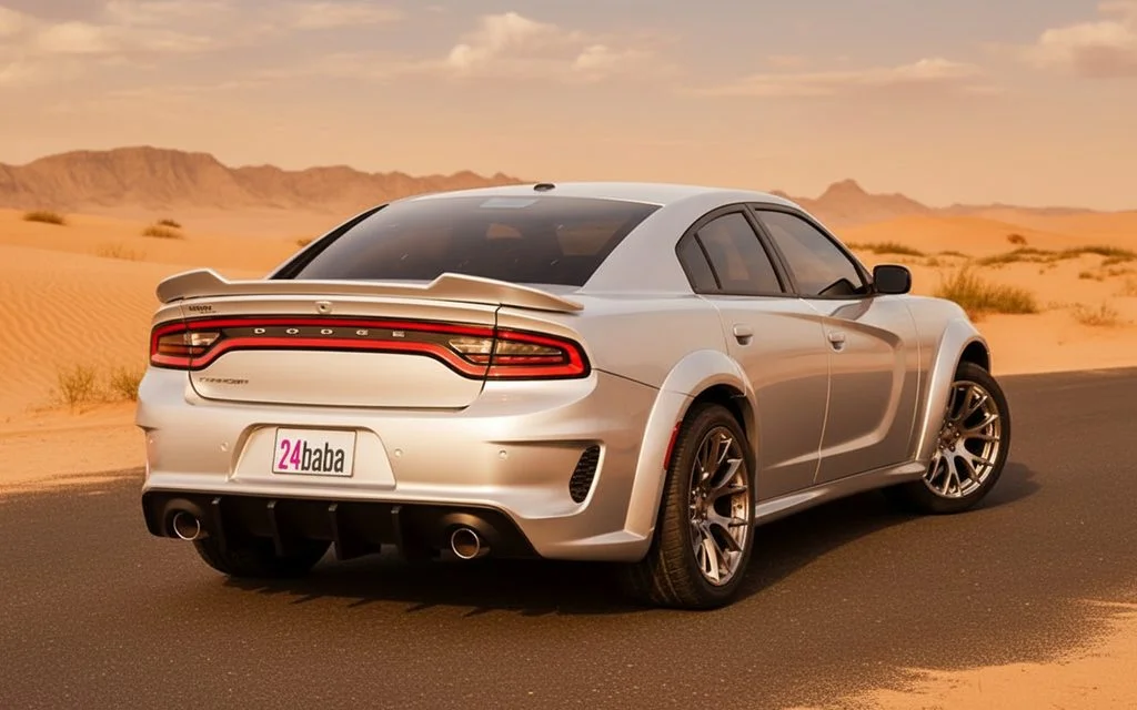 Dodge Charger 2022 Silver rear view showing taillights