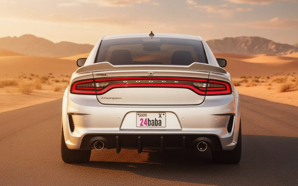 Dodge Charger 2022 Silver rear view showing taillights