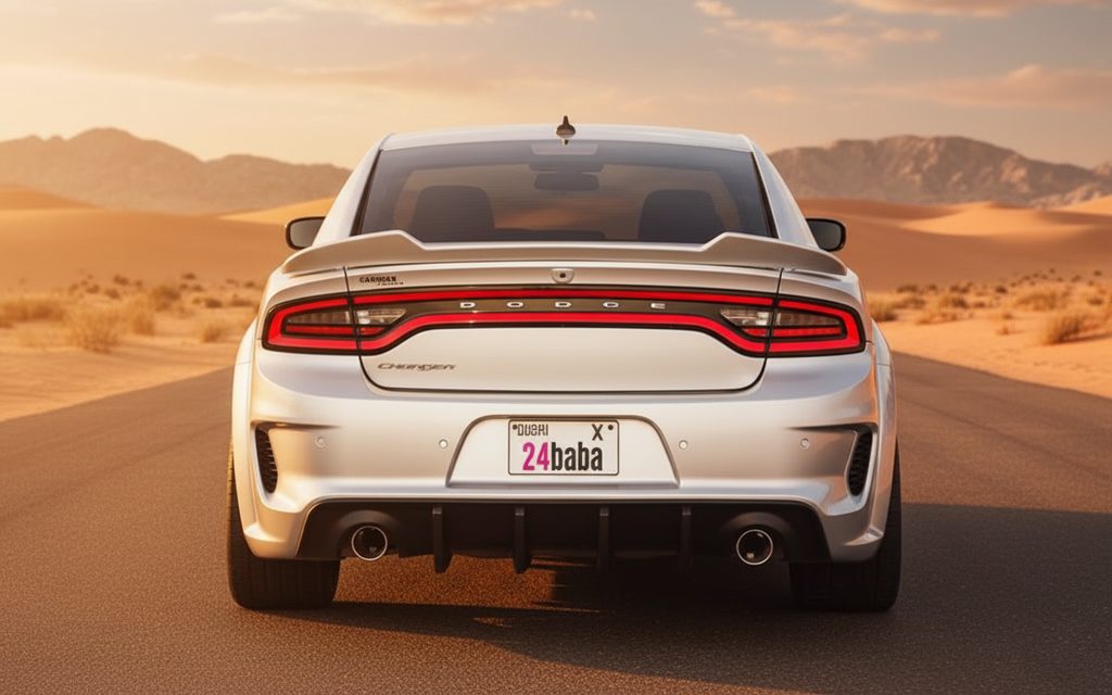 Dodge Charger 2022 Silver rear view showing taillights