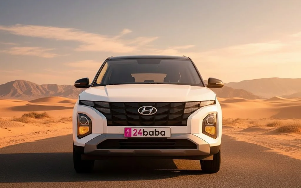 Hyundai Creta 2023 White front view with headlights