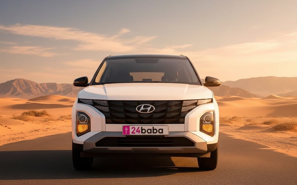 Hyundai Creta 2023 White front view with headlights