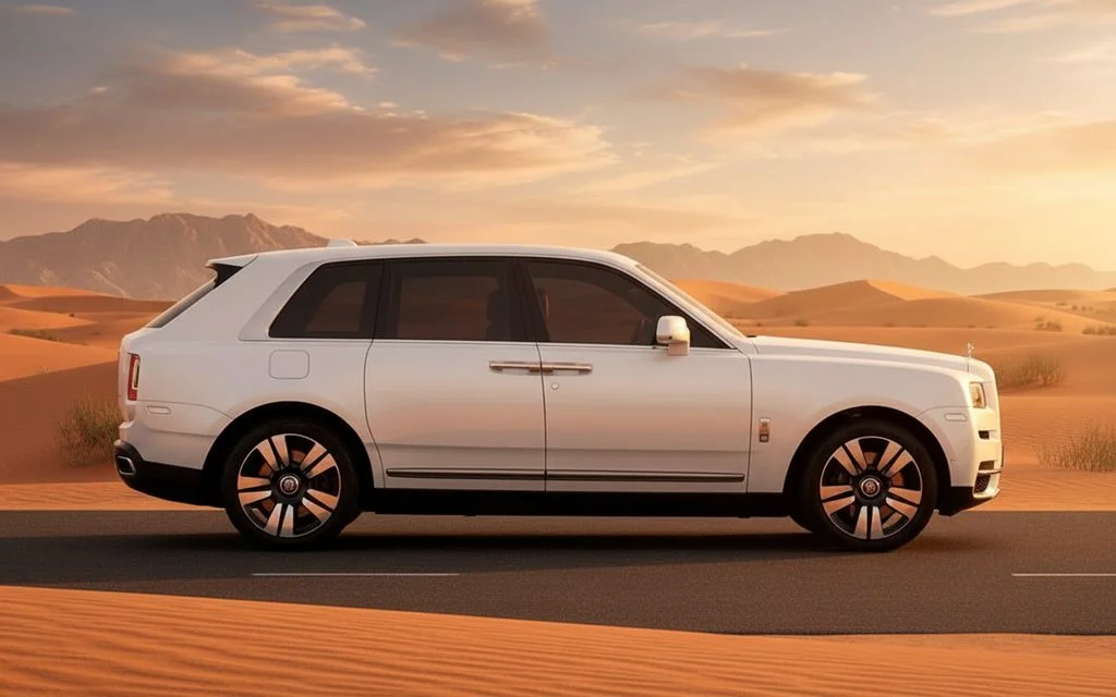 Rolls-Royce Cullinan 2021 White side profile