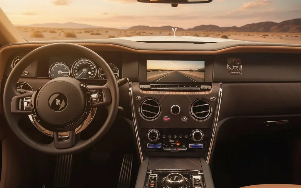 Rolls-Royce Cullinan 2021 dashboard and infotainment