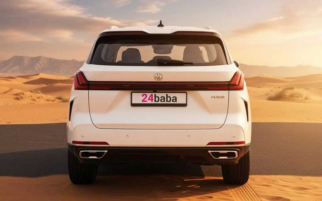 Mg Rx9 2025 White rear view showing taillights