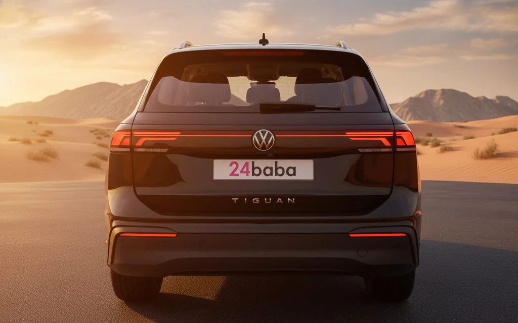 Volkswagen Tiguan 2025 Black rear view showing taillights