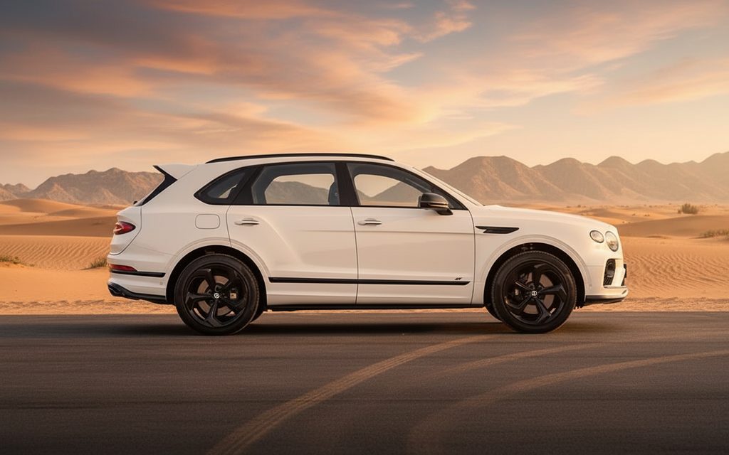 Bentley Bentayga 2022 White side profile