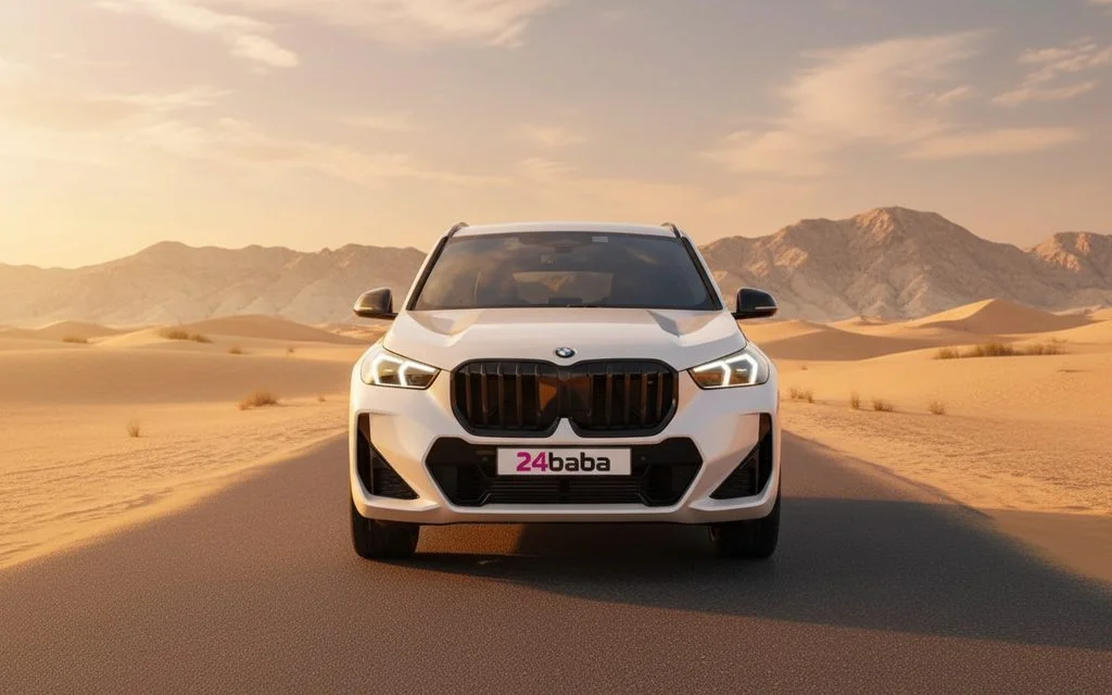 Bmw X1 2025 White front view with headlights