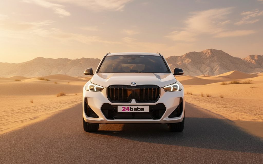 Bmw X1 2025 White front view with headlights