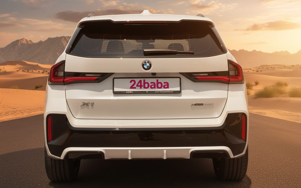 Bmw X1 2025 White rear view showing taillights