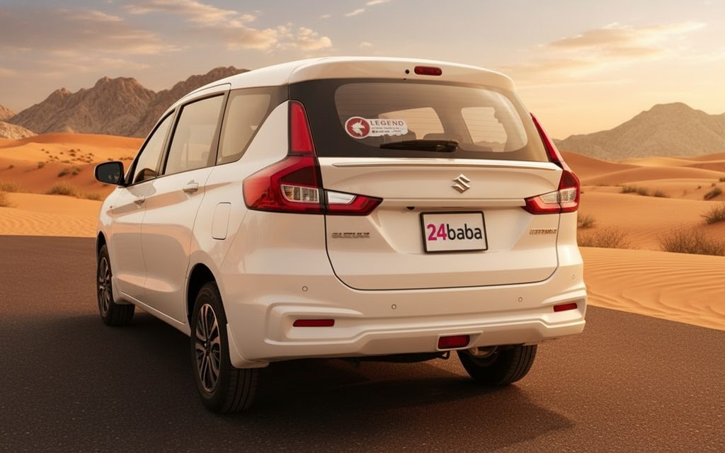 Suzuki Ertiga 2023 White rear view showing taillights