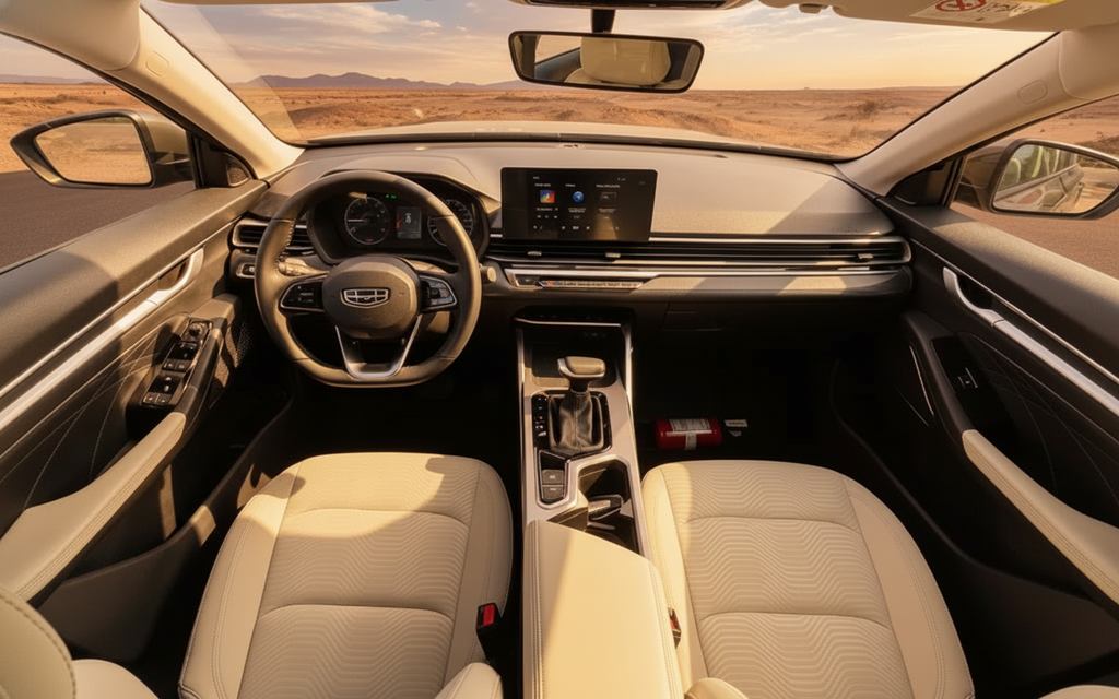 Geely Emgrand 2023 interior view showing trim