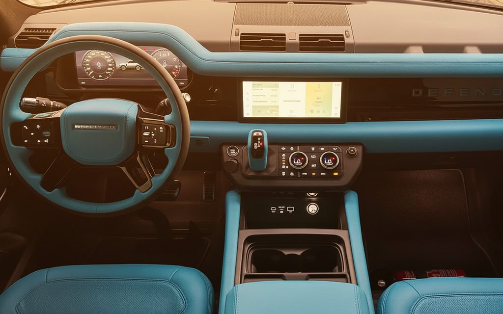 LandRover Defender 2023 interior view showing trim