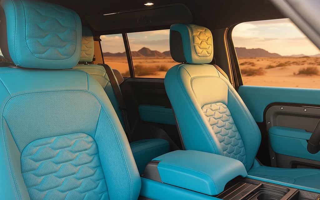 LandRover Defender 2023 leather seats and cabin
