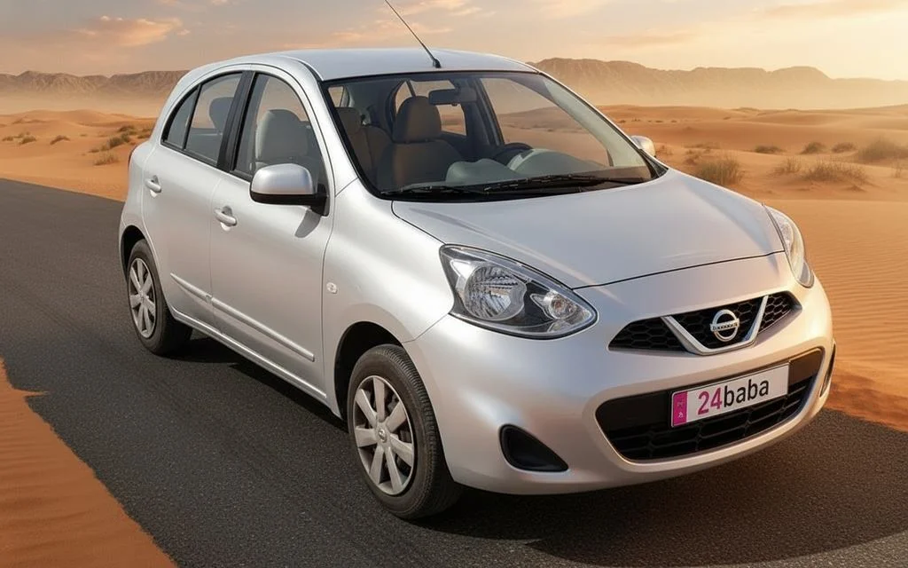 Nissan Micra 2025 Silver rear view showing taillights