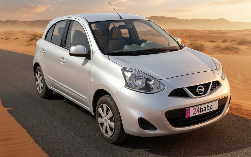 Nissan Micra 2025 Silver rear view showing taillights