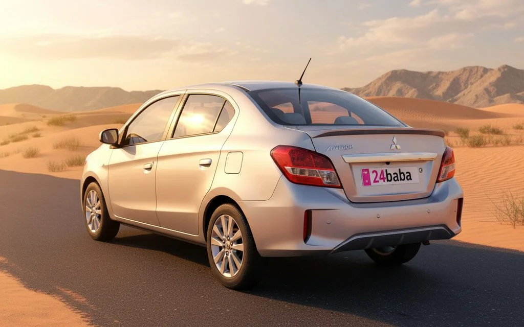 Mitsubishi Attrage 2023 Silver rear view showing taillights