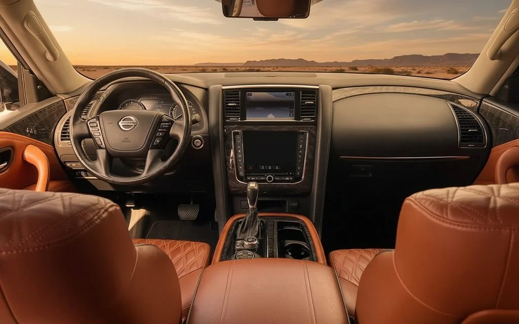 Nissan Patrol 2020 interior view showing trim