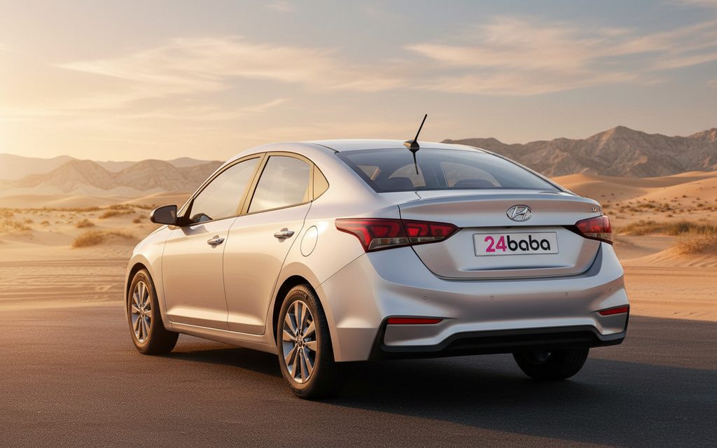Hyundai Accent 2020 Silver rear view showing taillights
