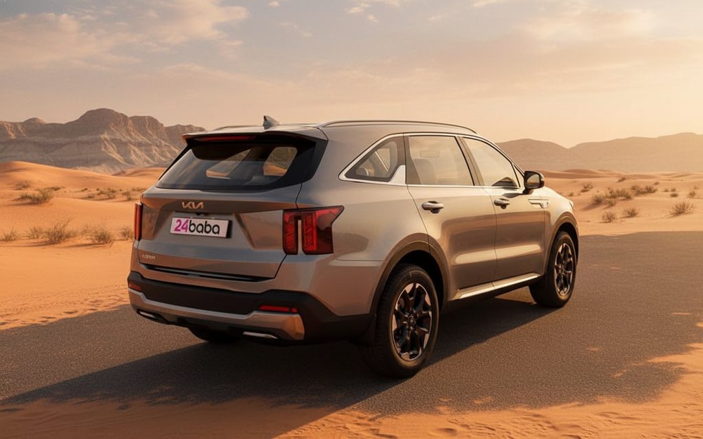 Kia Sorento 2024 Grey rear view showing taillights