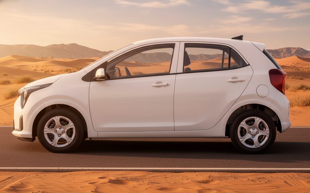 Kia Picanto 2024 White side profile