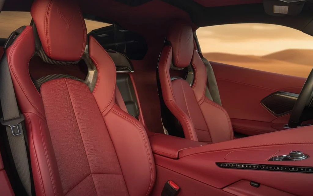 Chevrolet Corvette 2022 leather seats and cabin
