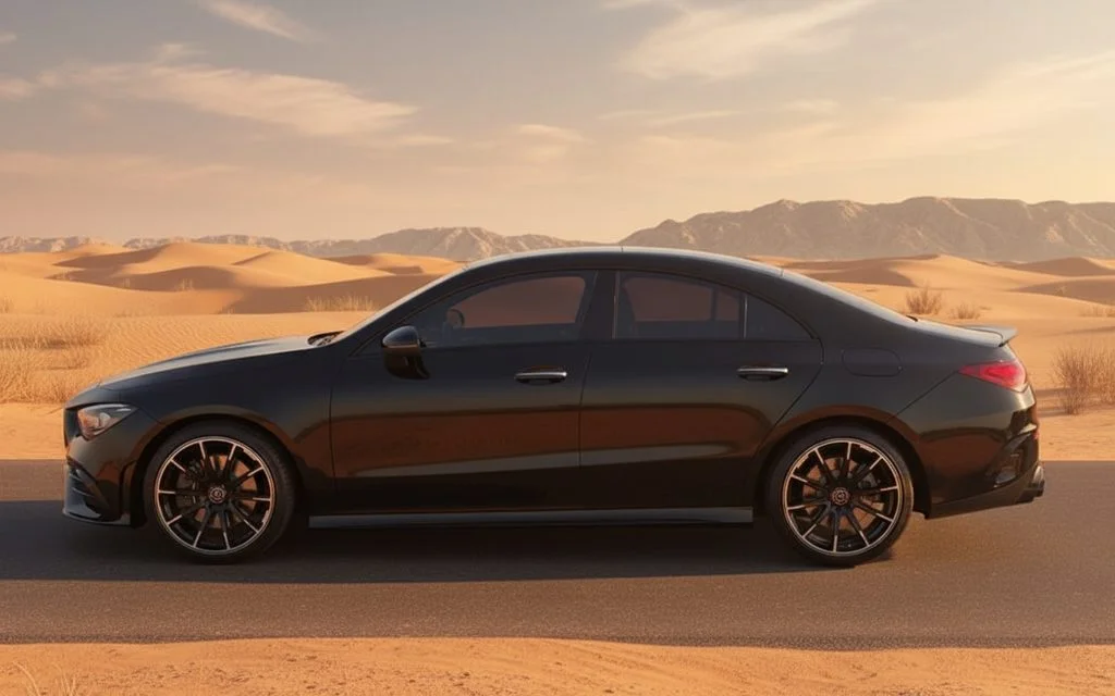 Mercedes Cla250 2023 Black side profile