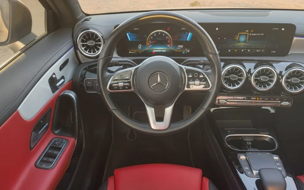 Mercedes Cla250 2023 dashboard and infotainment