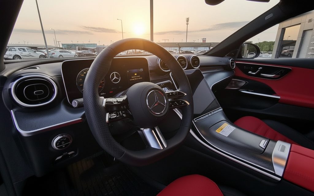 Mercedes C300 2024 dashboard and infotainment