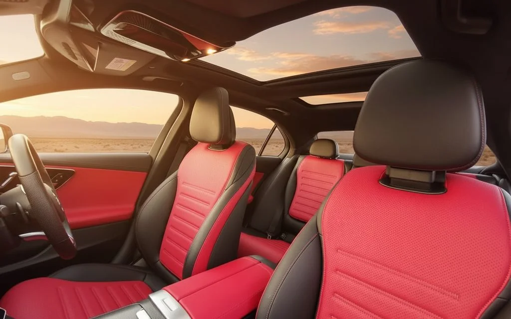 Mercedes C300 2024 leather seats and cabin