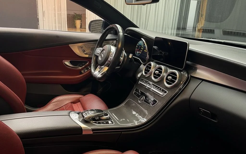 Mercedes C43 2022 dashboard and infotainment