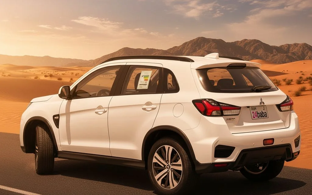 Mitsubishi Asx 2024 White rear view showing taillights
