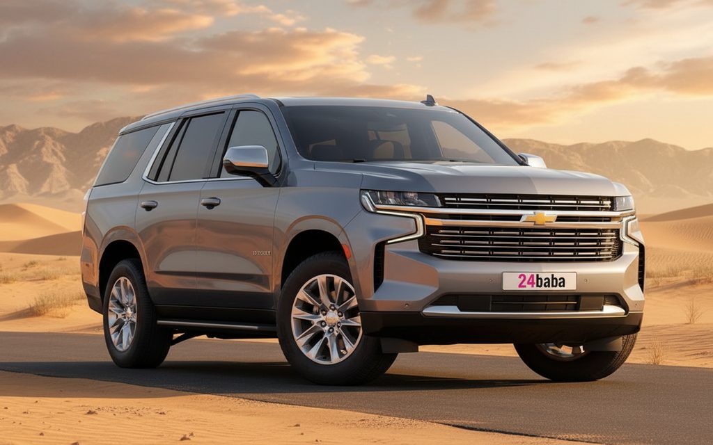 Chevrolet Tahoe 2023 Grey front view with headlights
