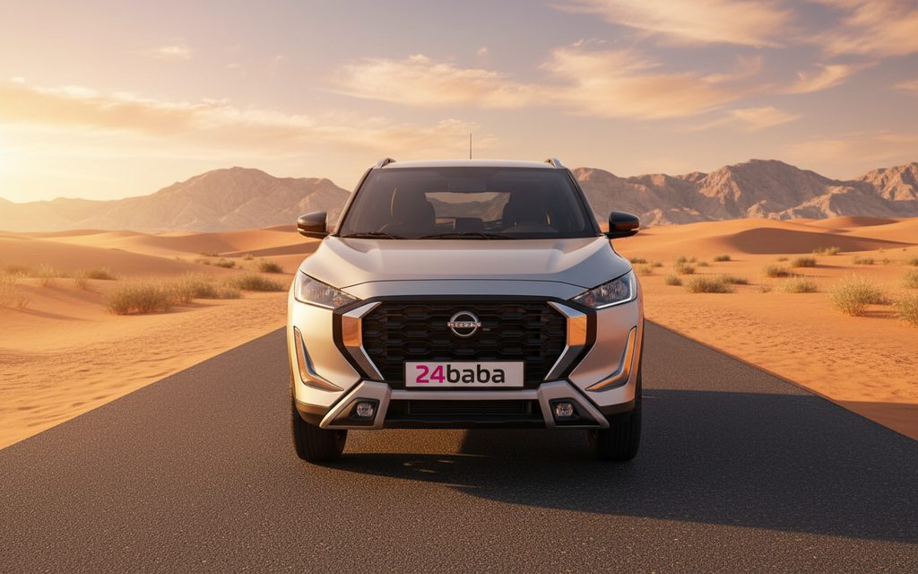 Nissan Magnite 2025 Grey front view with headlights