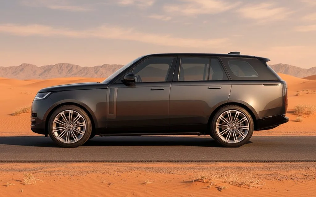 LandRover RangeRoverVogueHse 2025 Dark Gray side profile – rental in Dubai