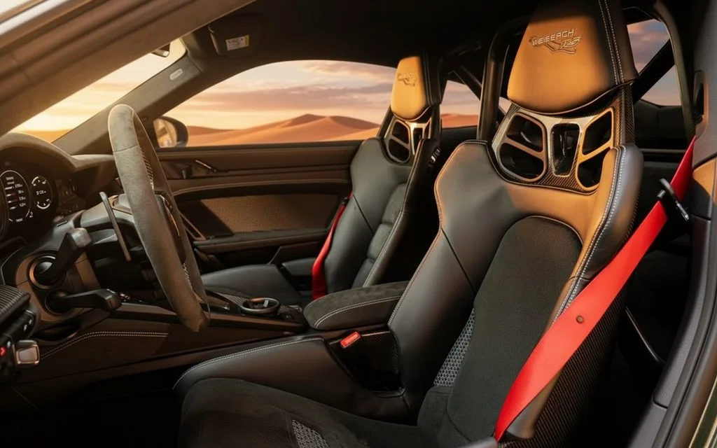 Porsche 911 2025 leather seats and cabin