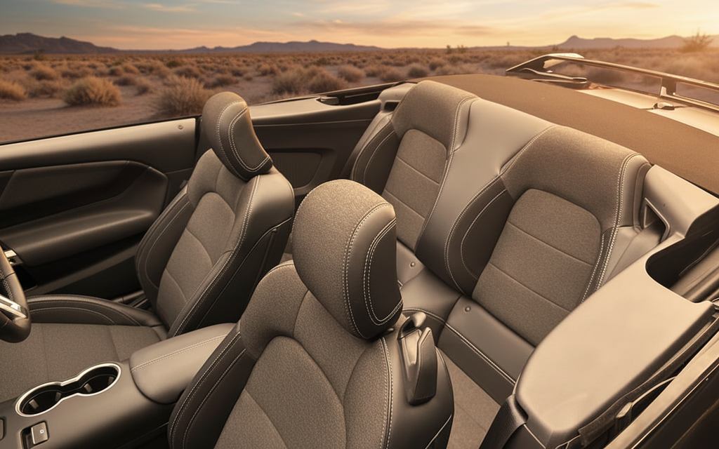 Ford Mustang 2024 leather seats and cabin – rental in Dubai