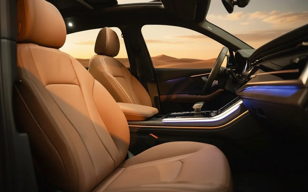 Audi Q7 2024 interior view showing trim