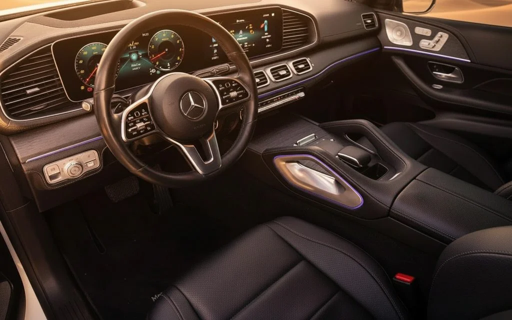 Mercedes Gle350 2021 dashboard and infotainment