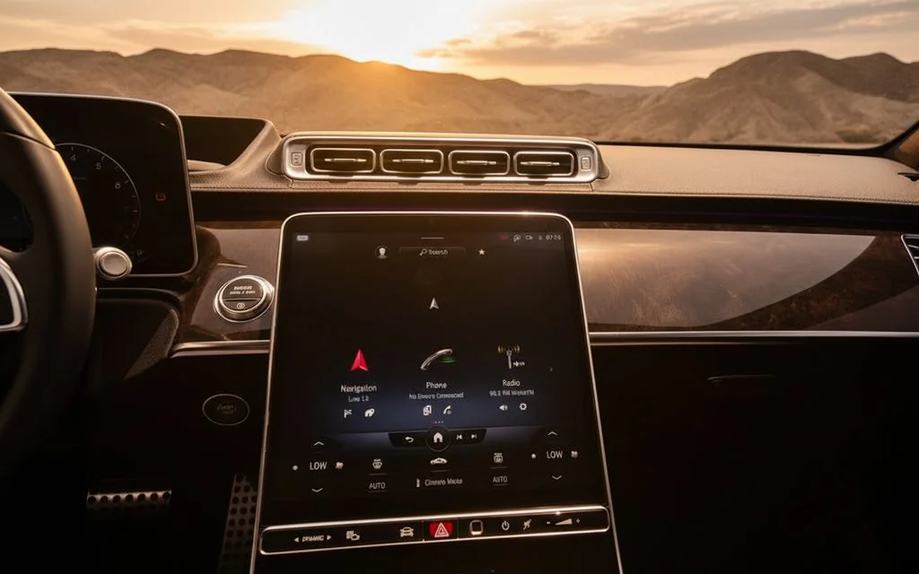 Mercedes S580 2021 dashboard and infotainment