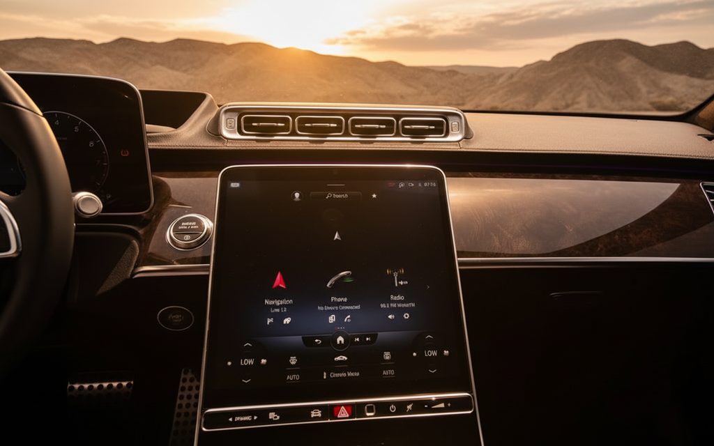 Mercedes S580 2021 dashboard and infotainment