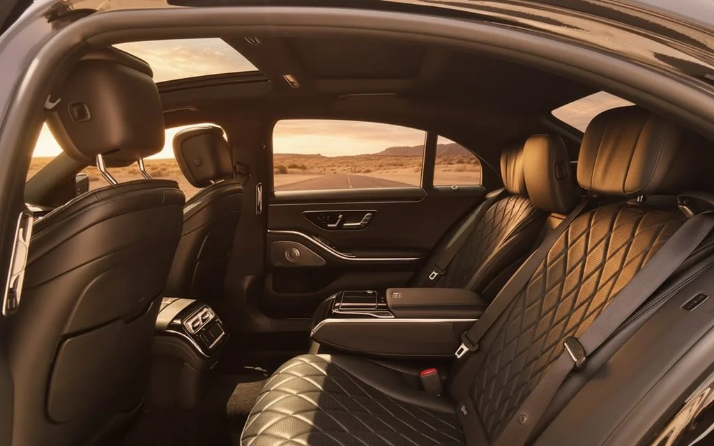 Mercedes S580 2021 leather seats and cabin