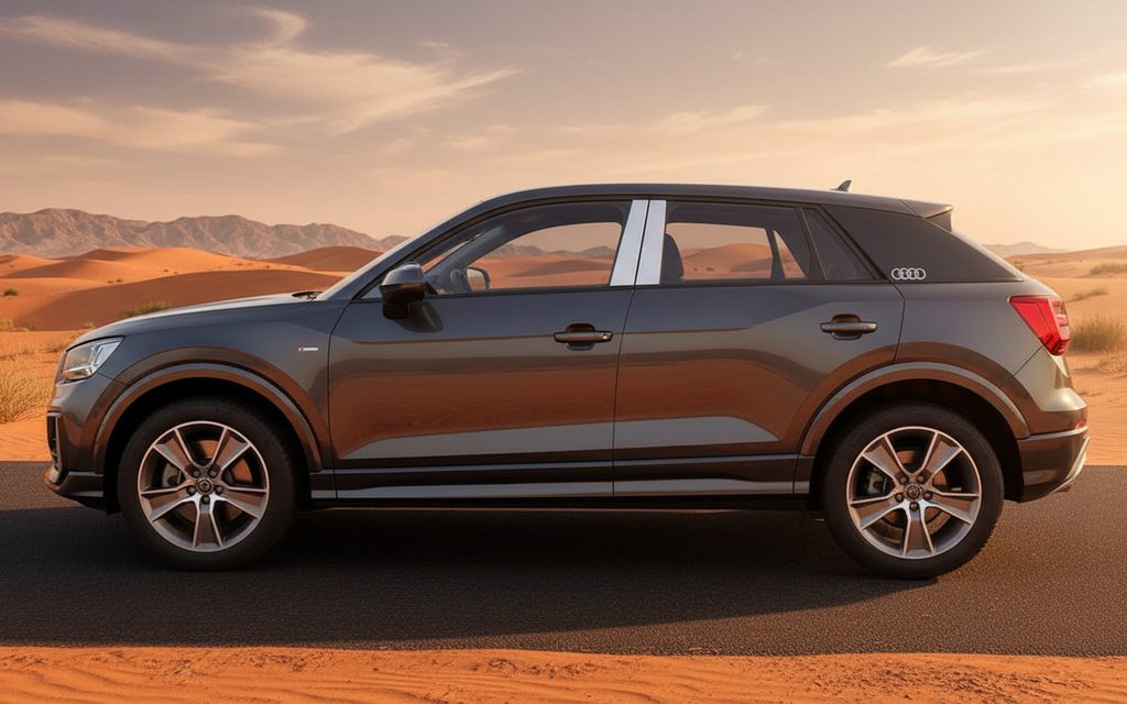 Audi Q2 2025 Black side profile