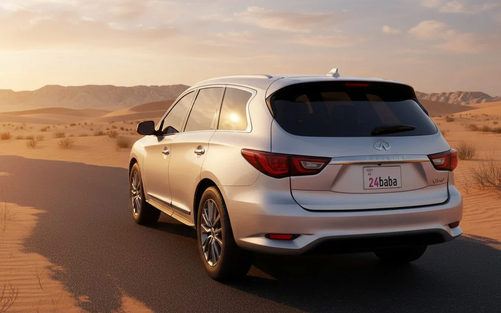 Infiniti Qx60 2020 Silver rear view showing taillights