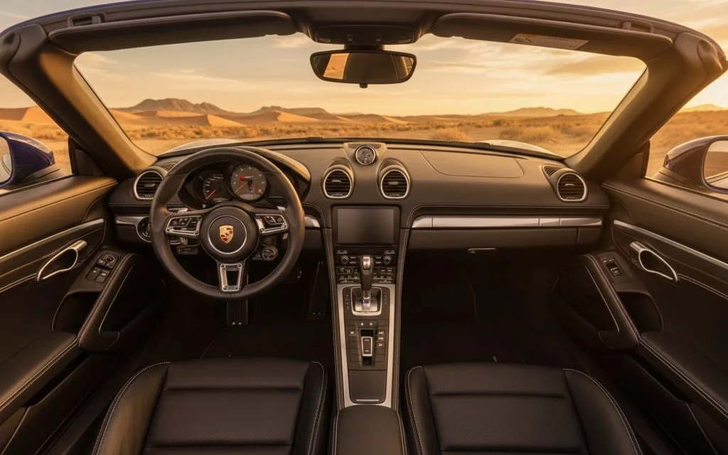 Porsche Boxster 2024 interior view showing trim