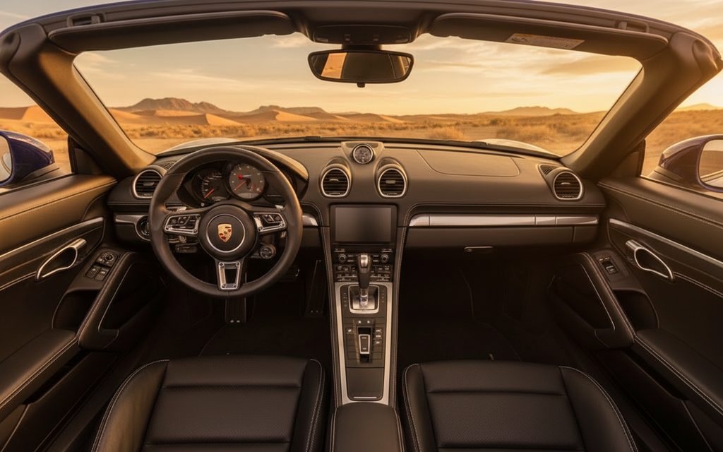 Porsche Boxster 2024 interior view showing trim