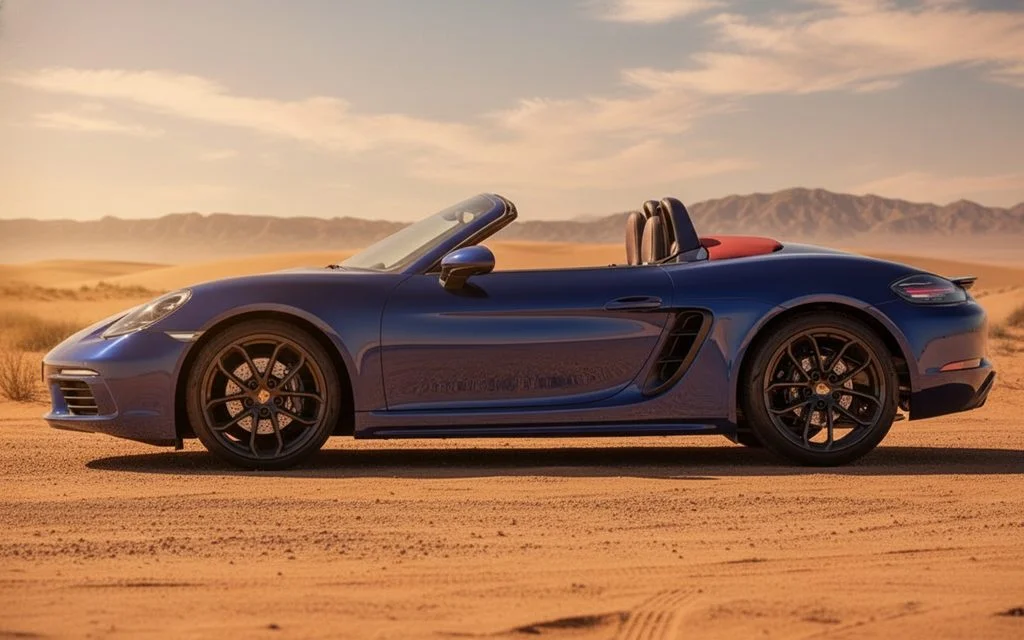 Porsche Boxster 2024 Black side profile