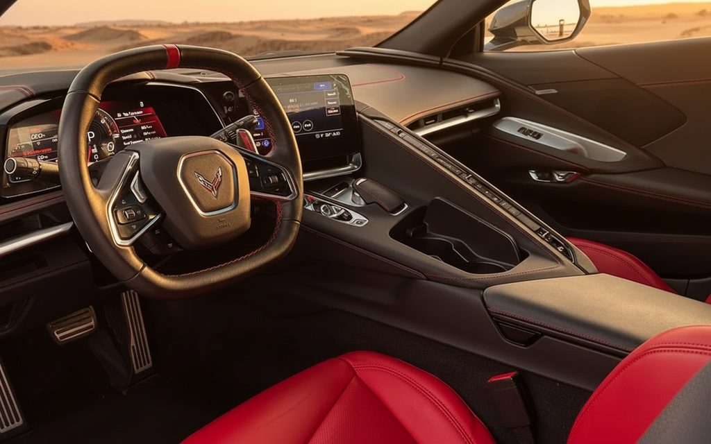 Chevrolet Corvette 2023 interior view showing trim