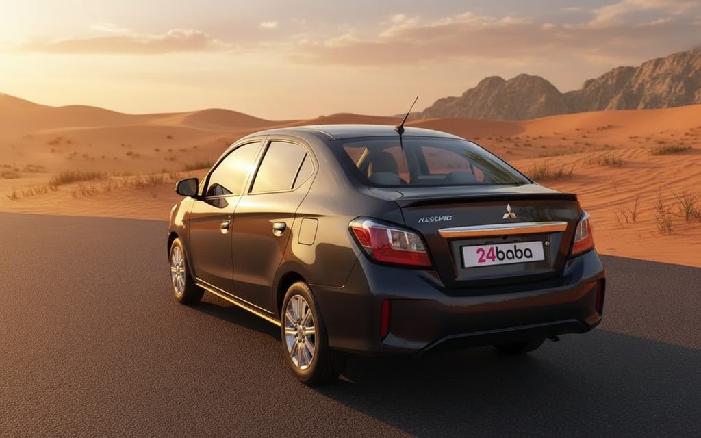 Mitsubishi Attrage 2024 Black rear view showing taillights