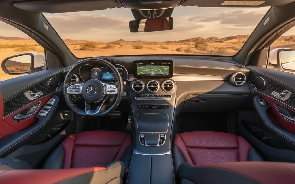 Mercedes Glc200 2023 dashboard and infotainment